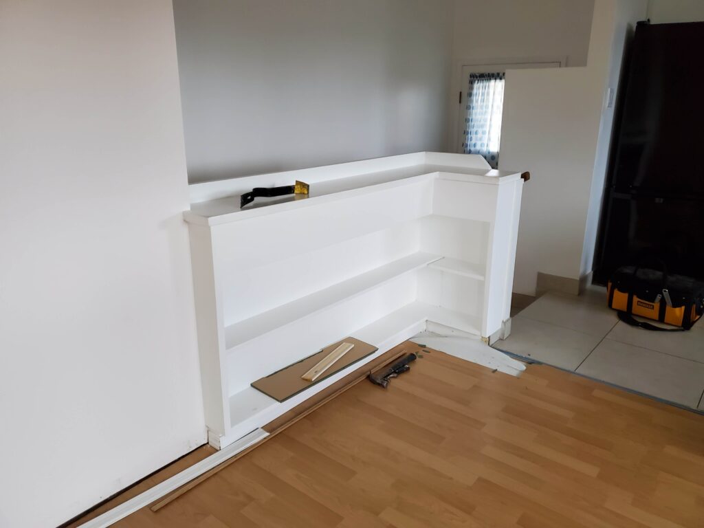 custom cabinet installation for white kitchen